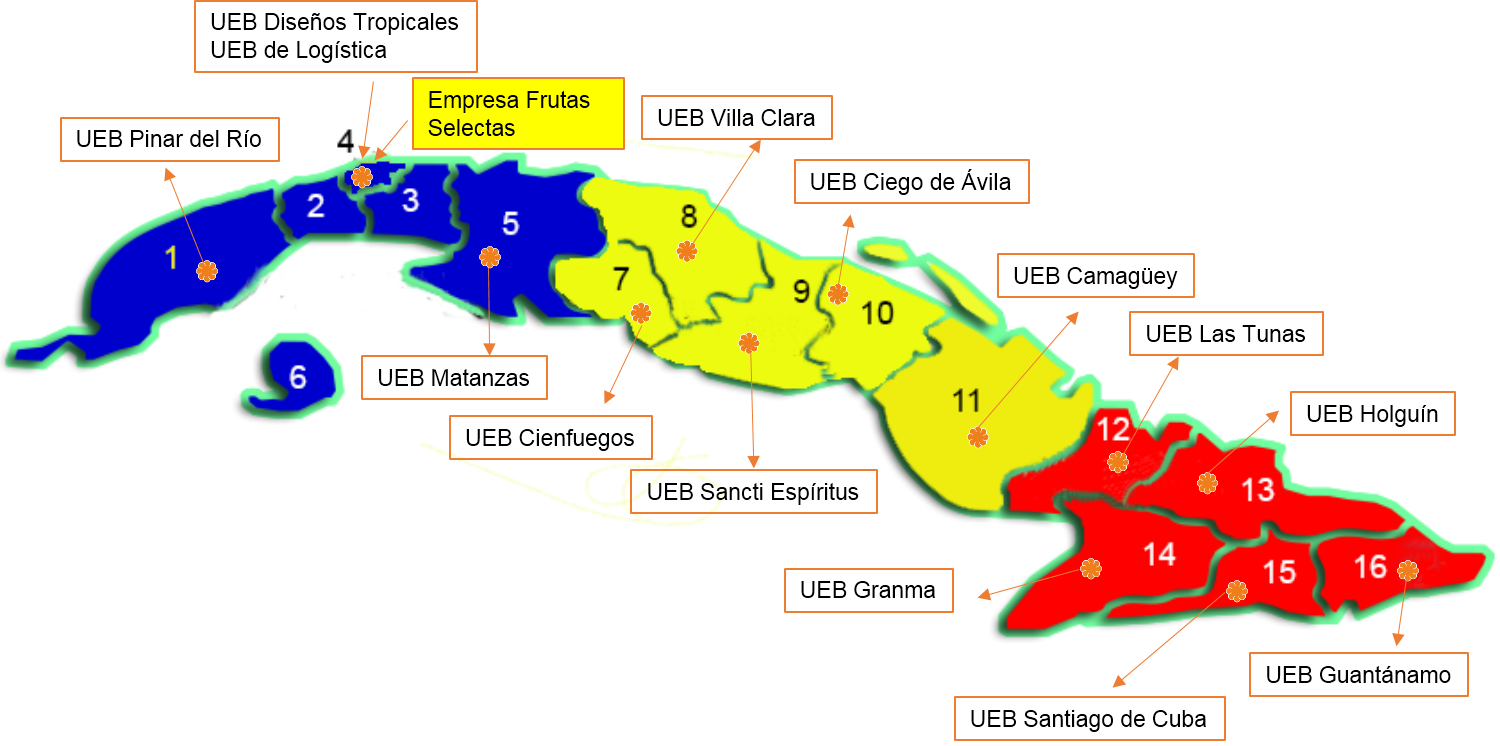 mapa frutas selectas